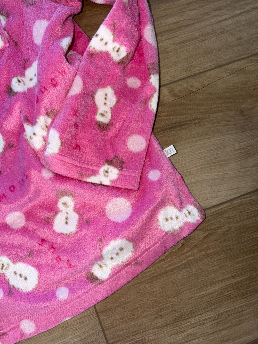 Karen Neuberger pink fleece snowman 2 piece pajamas size woman’s XLarge - Picture 4 of 5